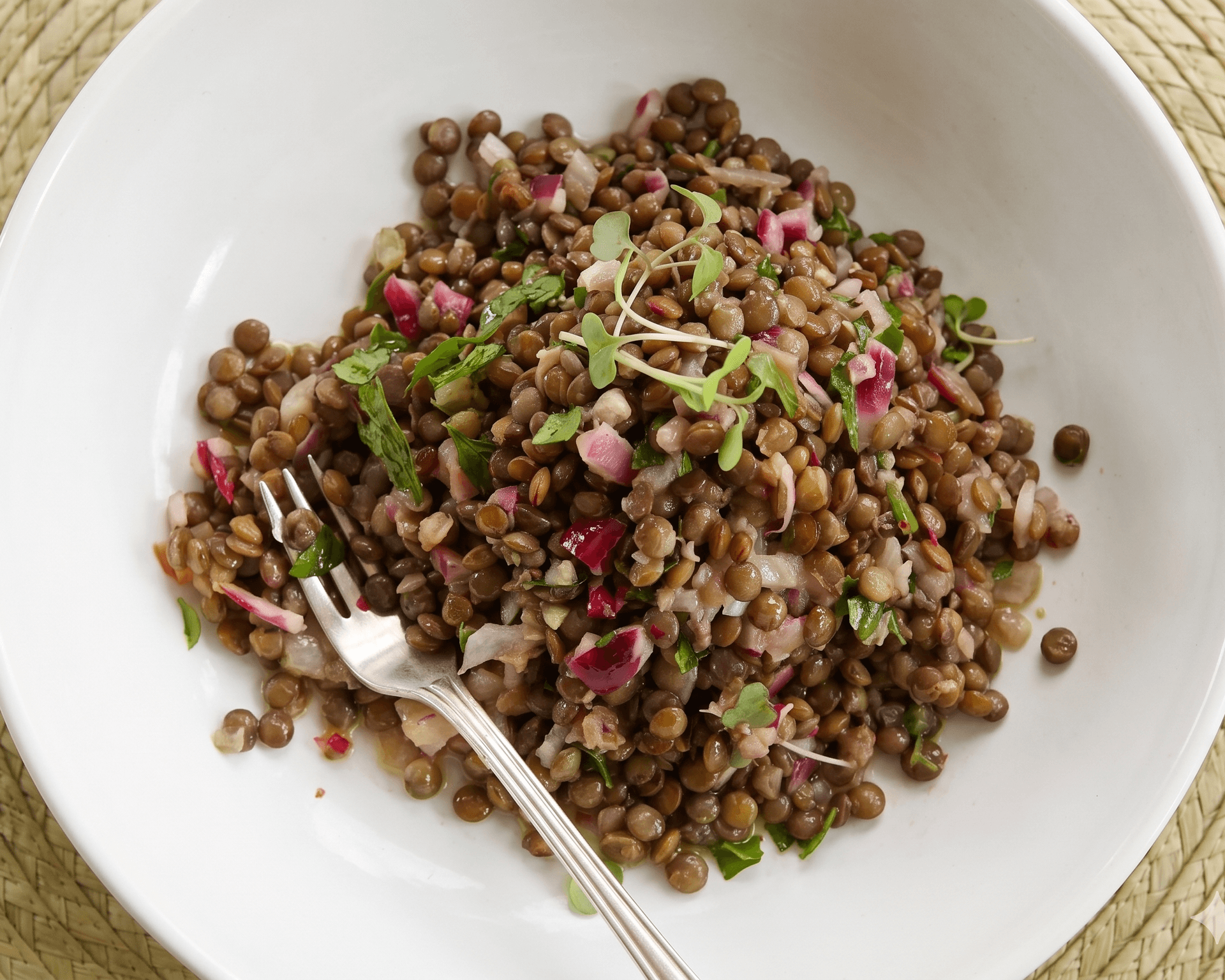Salade aux lentilles express