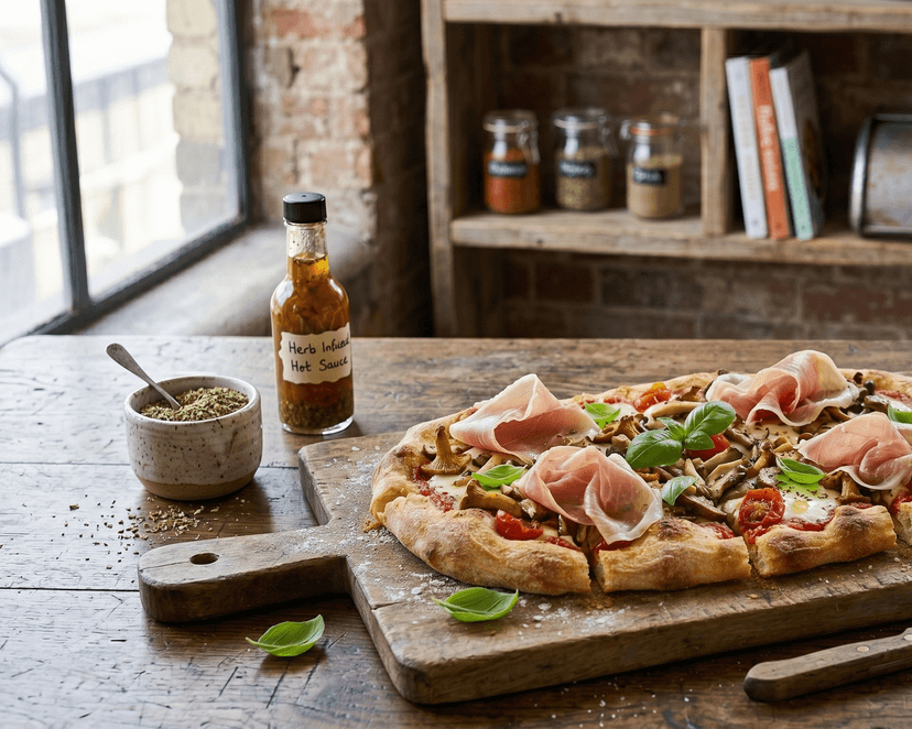Pinsa romana au jambon cru