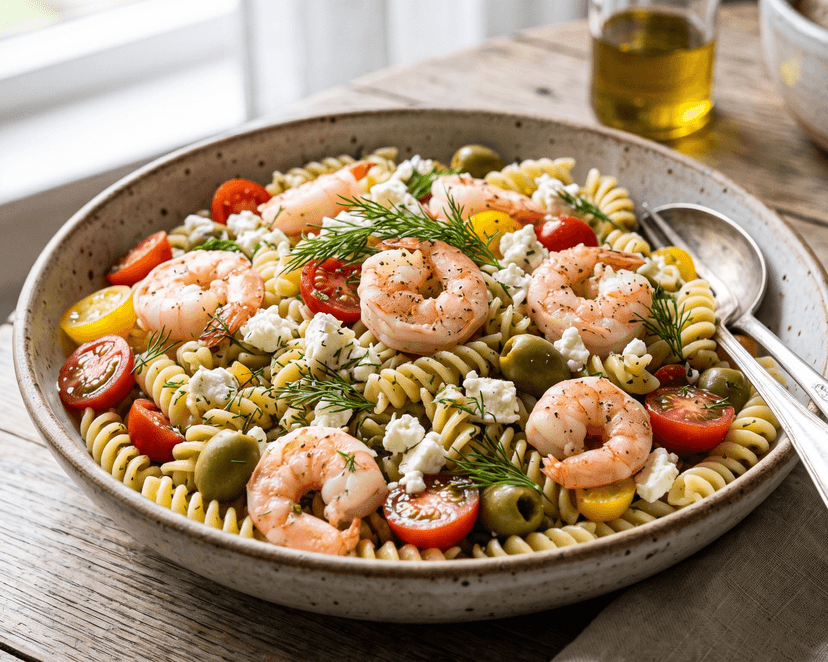 Salade de pâtes aux crevettes